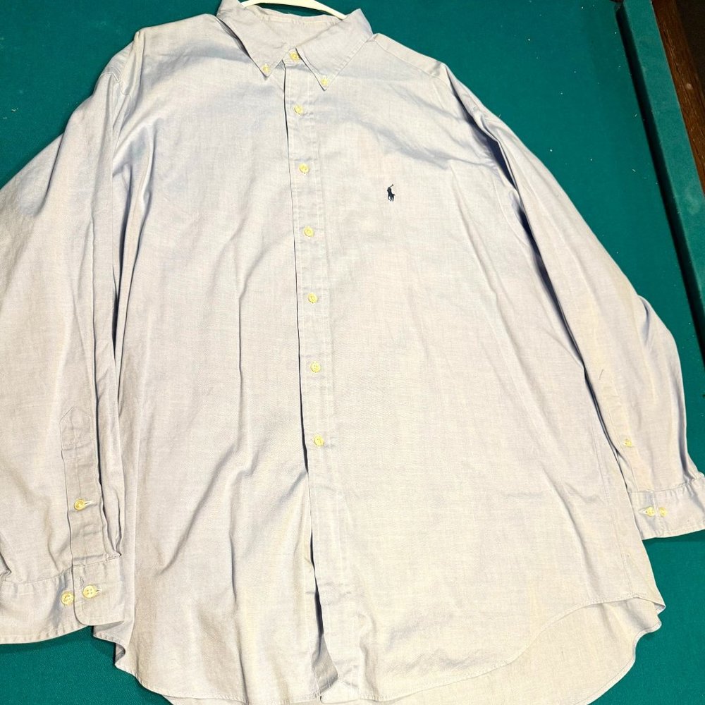 Polo by Ralph Lauren blue button up shirt